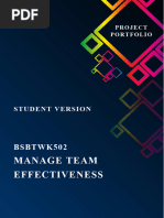 BSBXCM501 Project Portfolio | PDF | Negotiation | Communication