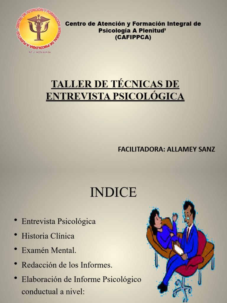 Tecnicas de Entrevista Psicologica | PDF | Sicología | Historial médico