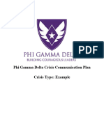 Phi Gamma Delta Crisis Communication Plan