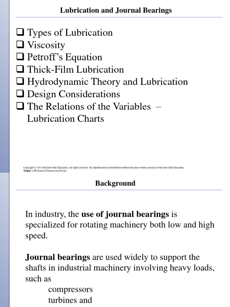 Lubrication Journal Bearings | PDF | Viscosity | Bearing (Mechanical)