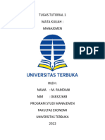 TUGAS TUTORIAL 1 M. Ramdani 048322683 Manajemen