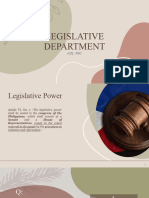 Legislative Department