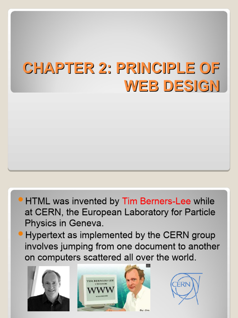 Chapter 2 - Principle of Web Design | PDF | World Wide Web | Internet & Web