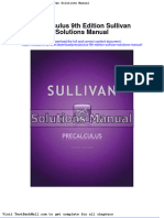 Precalculus 9th Edition Sullivan Solutions Manual