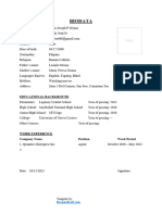 Bio Data Format 3