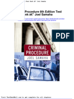 Criminal Procedure 8th Edition Test Bank Joel Samaha