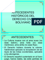 Antecedentes Históricos Del Derecho Civil Boliviano