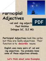 Participal Adjectives - Ed vs. - Ing PowerPoint ILI MD, Grammar E4, Chapter 10, 10.8