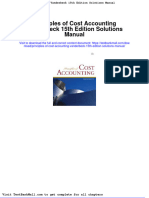 Principles of Cost Accounting Vanderbeck 15th Edition Solutions Manual