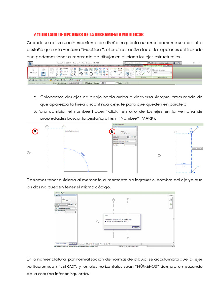 Manual Revit - Parte 03 - Herramientas Menú Modificar | PDF | Ventana ...