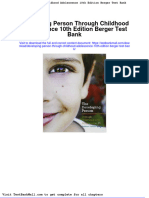 Developing Person Through Childhood Adolescence 10th Edition Berger Test Bank