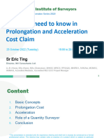 What You Need To Know in Prolongation and Acceleration Cost Claim