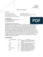 Christopher Marroquin Student Assessment Report