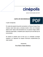 Formato Carta Recomendacion Laboral