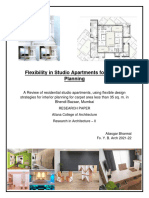 Research Paper - Flexibility in Studio Apartments For Interior Planning