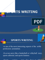 Unit-2 Types & Techniques of Sports Writing and Layout of Sports News