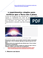 5 Experimentos Simples para Verificar Que A Terra Não É Plana