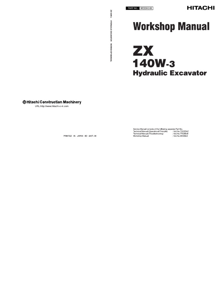 ZX140W-3 Workshop Manual | PDF | Personal Protective