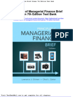 Principles of Managerial Finance Brief Gitman 7th Edition Test Bank