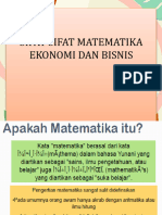 Pertemuan 1 - Sifat Matematika Ekonomi Dan Bisnis