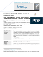 Ortopedia y Traumatología: Inestabilidad Posterior de Hombro. Revisión de Conceptos Actuales