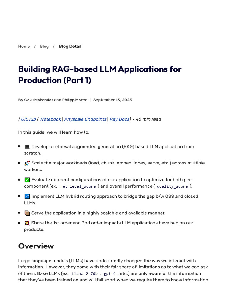Building RAG-based LLM Applications For Production (Part 1) : Blog ...