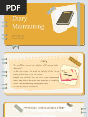 Diary Maintaining