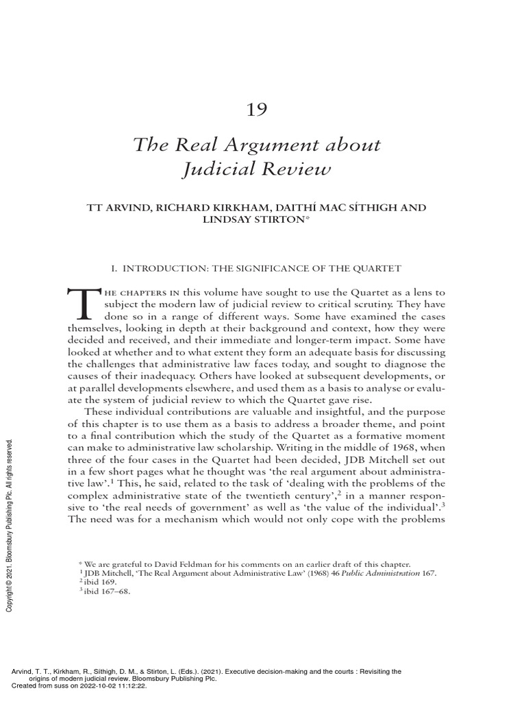 Executive DecisionMaking and The Courts Revisitin... (PART VII