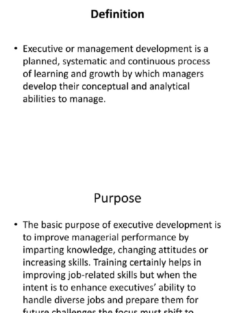 Executive development pdf