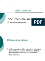 Word Pentru Avansati: Documentele Sablon