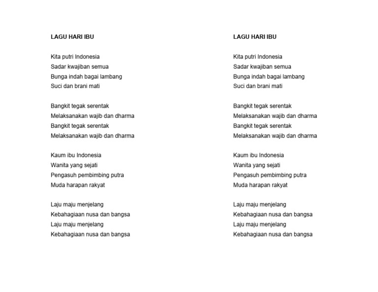 Lagu Hari Ibu | PDF
