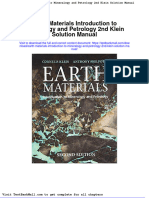 Earth Materials Introduction To Mineralogy and Petrology 2nd Klein Solution Manual