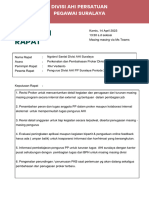 Notulen Meeting Perkenalan AHI Dan Pembahasan Proker