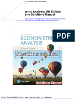 Econometric Analysis 8th Edition Greene Solutions Manual