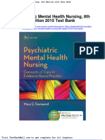 Psychiatric Mental Health Nursing 8th Edition 2015 Test Bank