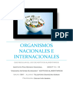 Organismos Nacionales e Internacionales