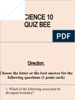 SCIENCE 10 Quiz Bee