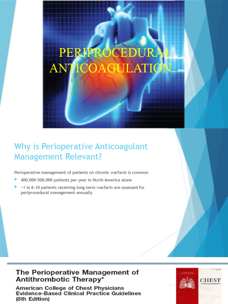 Periprocedural Anticoagulation v2 | PDF | Medical Treatments | Blood