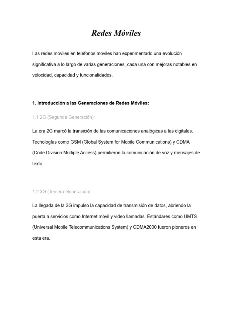 Redes m viles pdf 3 g tel fonos m viles
