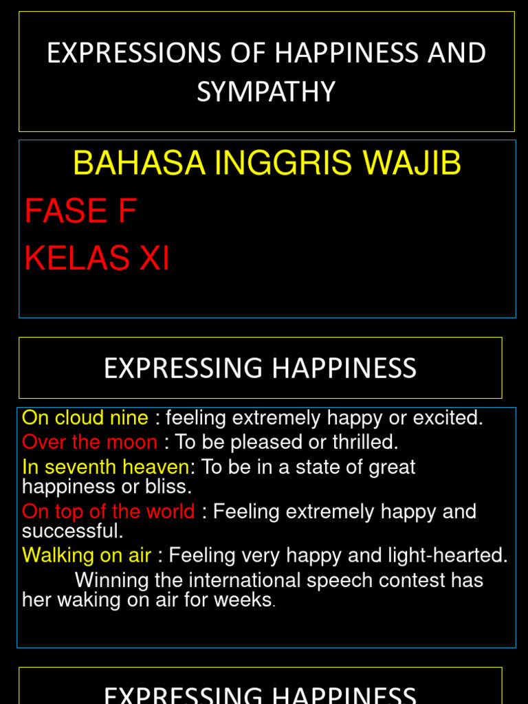 Expressions of Happiness + Sympathy | PDF