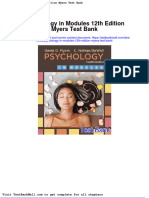 Psychology in Modules 12th Edition Myers Test Bank