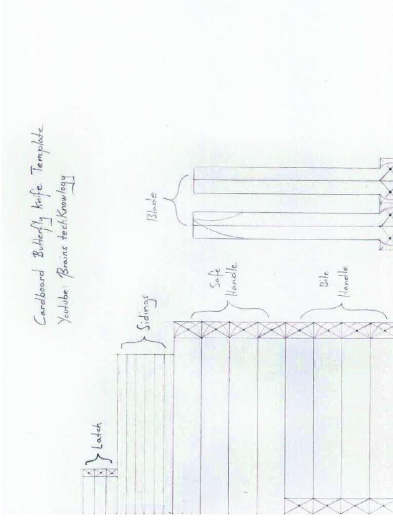 Cardboard Butterfly Knife PDF