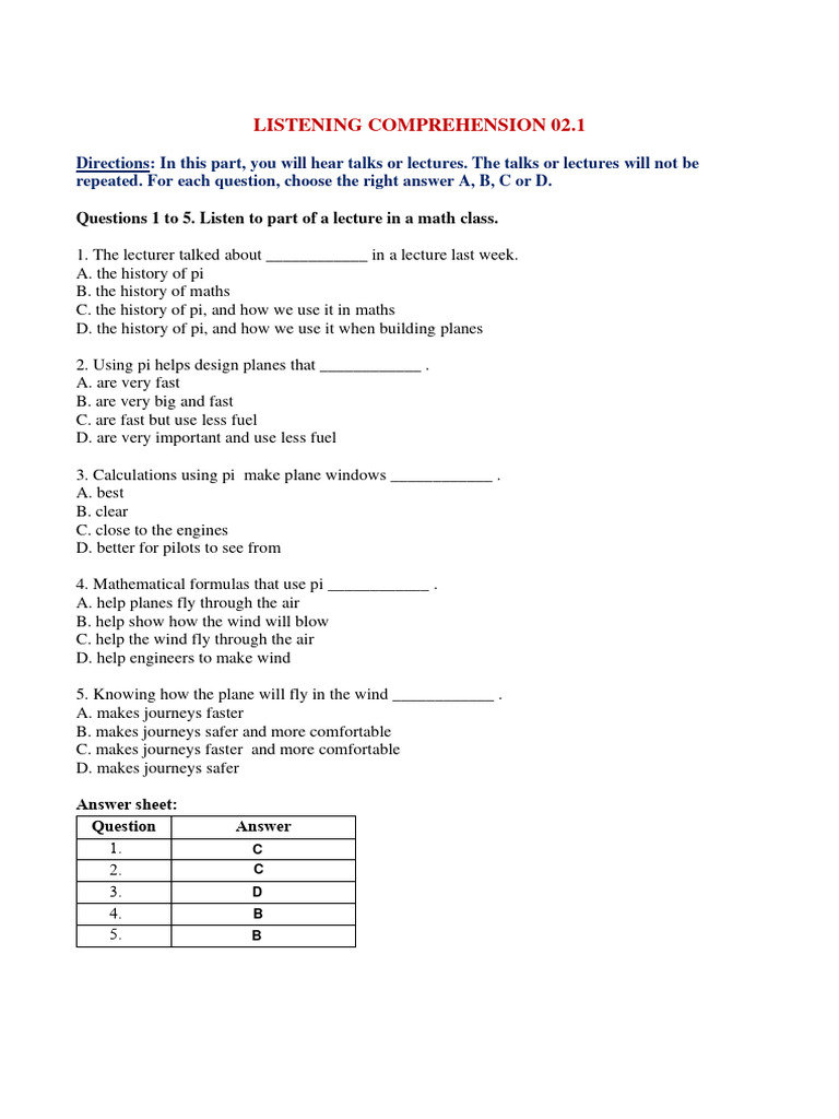 2a 2 1 Listening Pdf