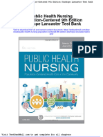 Public Health Nursing Population Centered 9th Edition Stanhope Lancaster Test Bank