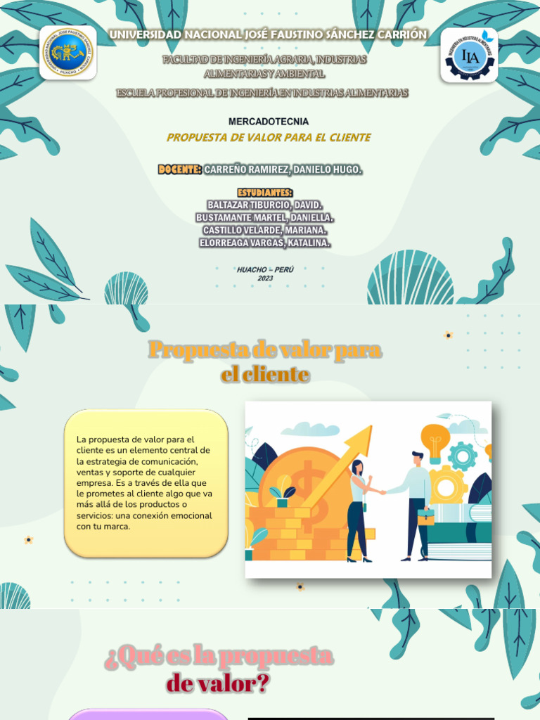 Propuesta de Valor para El Cliente | PDF | Business | Cliente