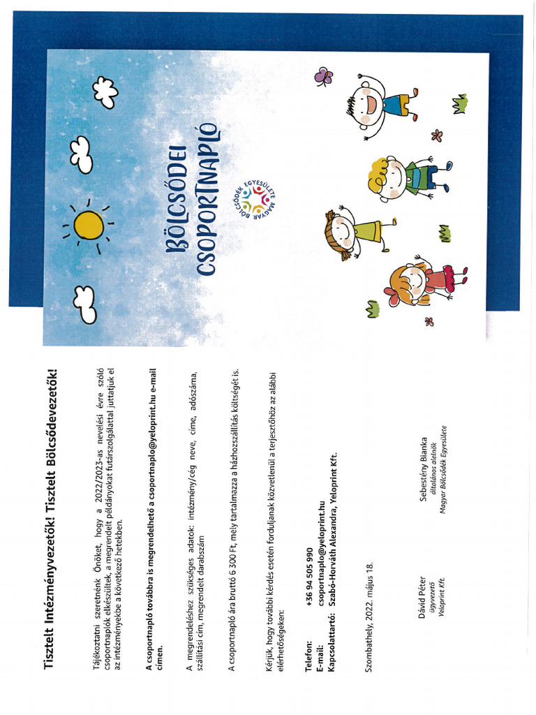 Bolcsodei csoportnaplo rendeles pdf