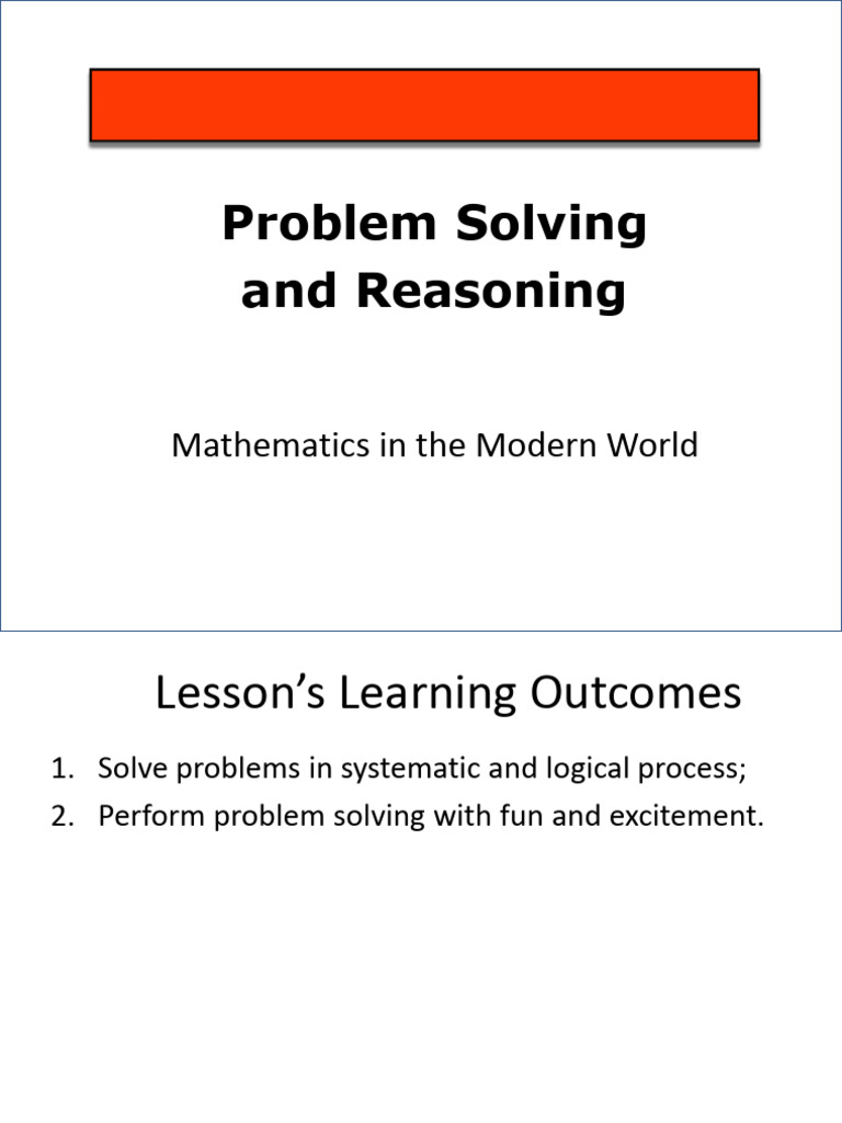 reason problem solving mathematics