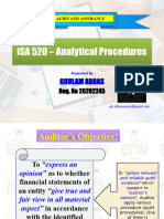 ISA 520 - Analytical Procedures (Reg.20202245 - Ghulam Abbas)