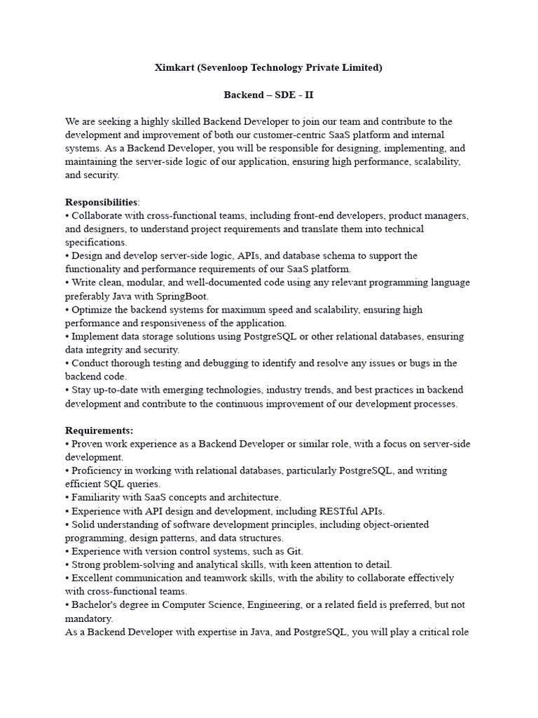 Jd Saas Backend Pdf Databases Software As A Service