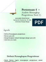 Pertemuan 4 - Analisis Menangkap Pengetahuan Tacit